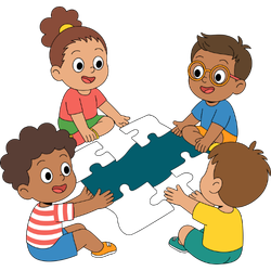 Collaborative play and teamwork activities at PencilPod Preschool to develop social skills and peer relationships