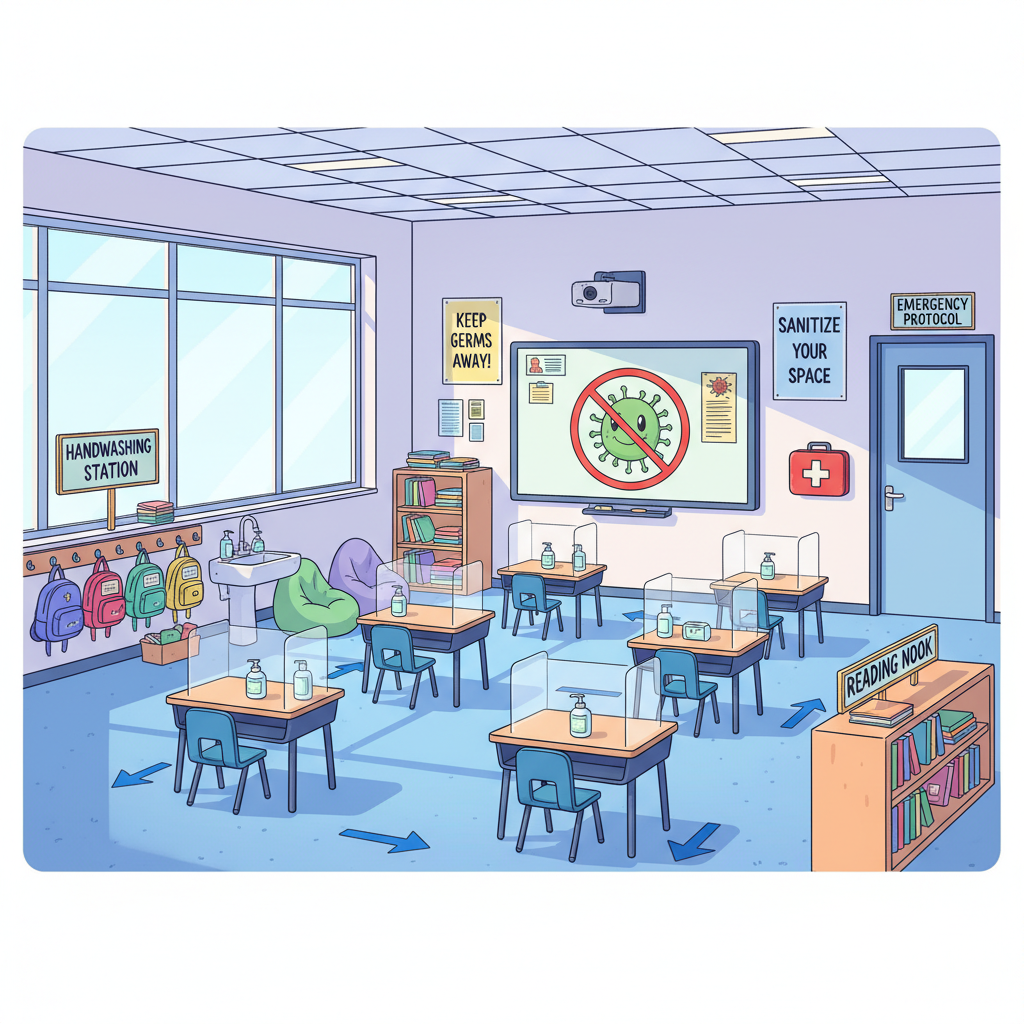 Health and safety protocols at PencilPod Preschool ensuring a clean and hygienic environment for young children